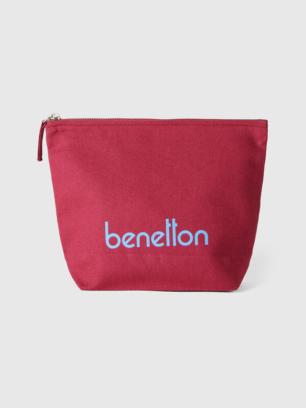 Burgundy clutch in pure cotton