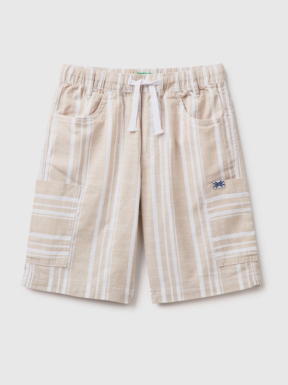 Striped cargo shorts