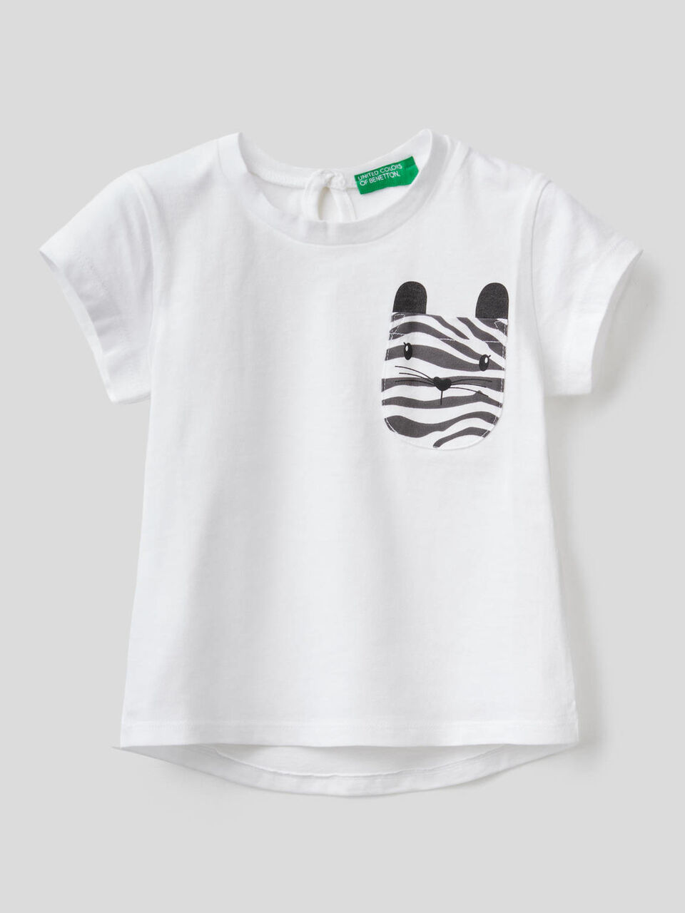 Cotton t-shirt with printed pocket image number 1