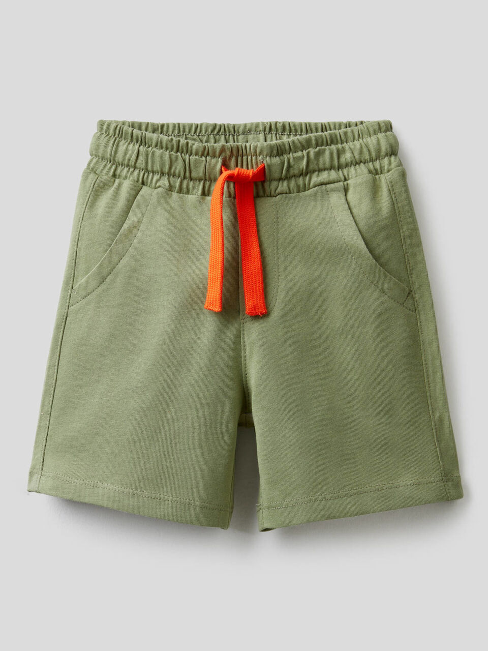 Yarn dyed shorts in pure cotton image number 1