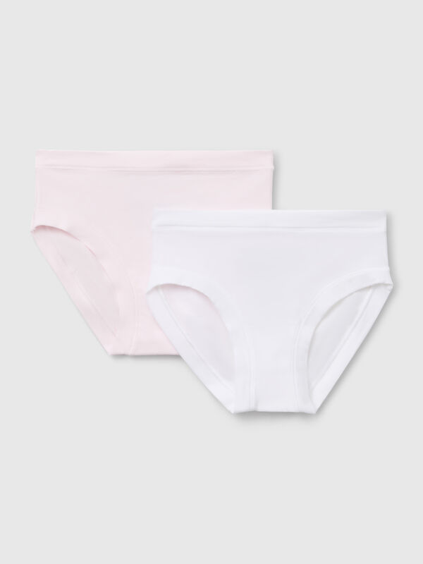 Two underwear in stretch  organic cotton Junior Girl