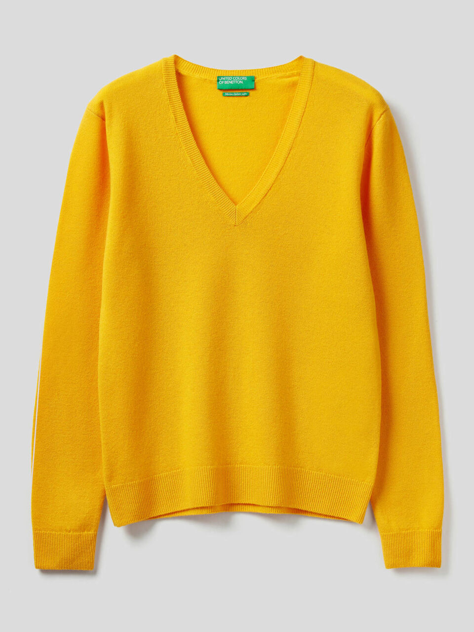 V-neck sweater in pure virgin wool image number 1