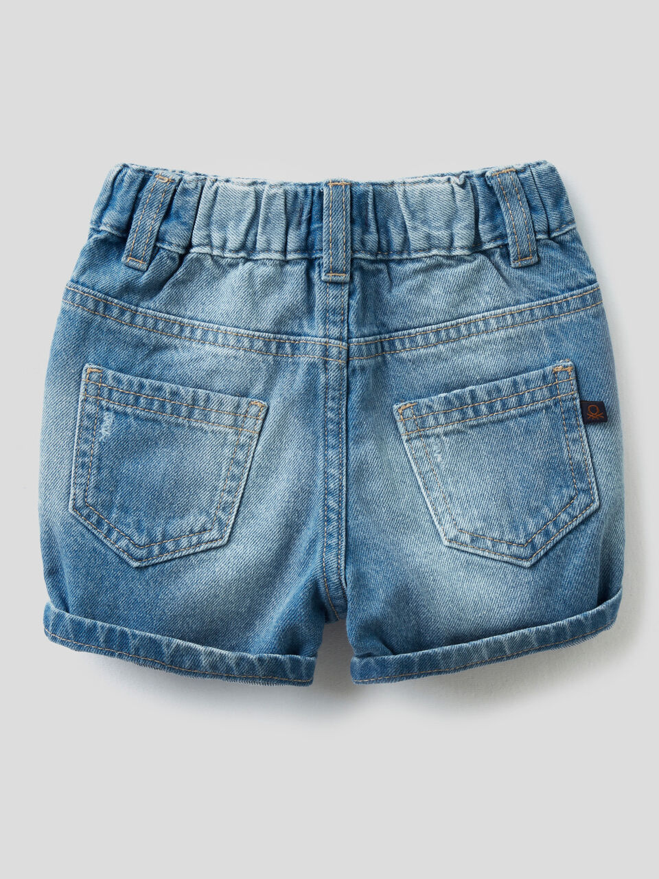 Denim bermudas with prints image number 2
