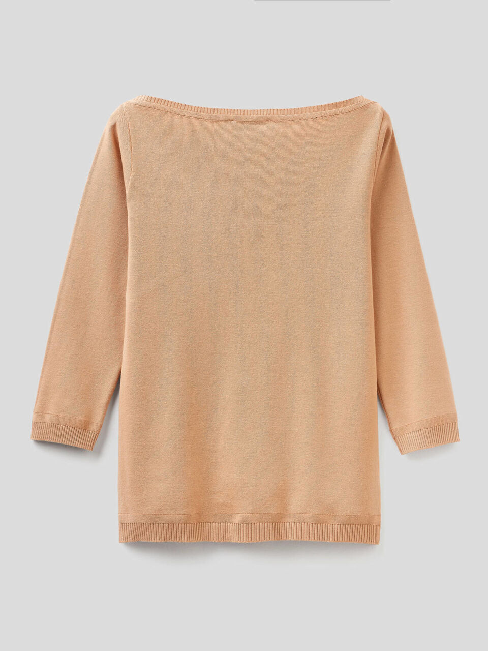 100% cotton boat neck sweater image number 2