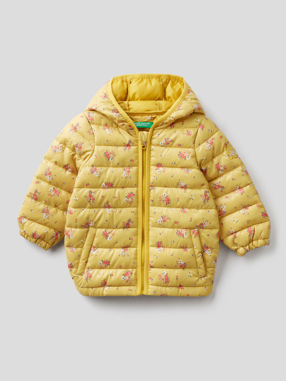 Pattern print padded jacket image number 1