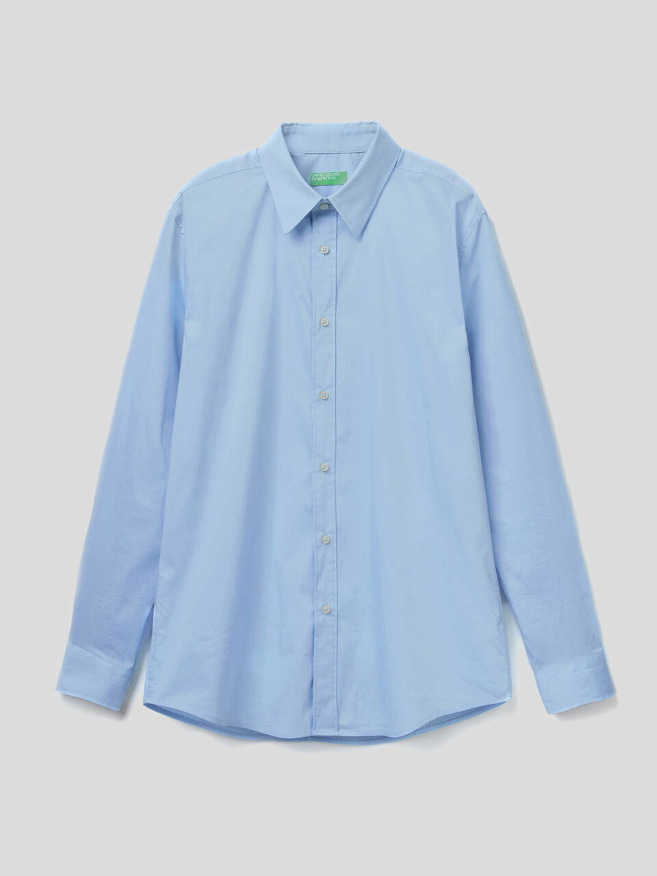 Solid color slim fit shirt image number 1