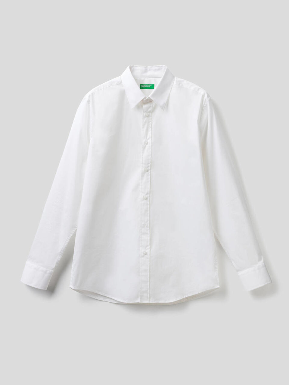 Solid color slim fit shirt image number 1