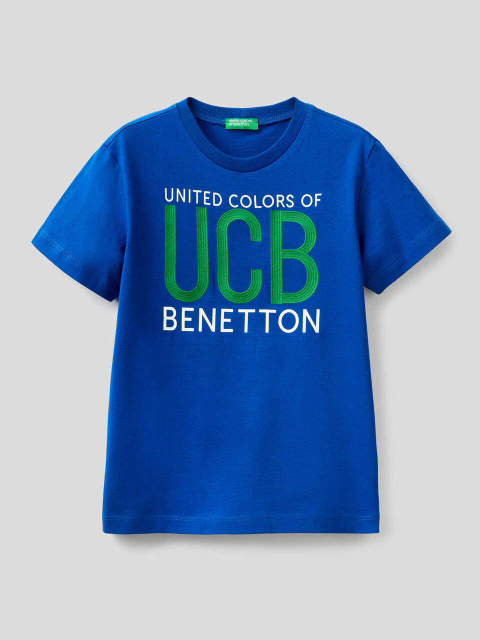 100% cotton t-shirt with embroidered logo image number 1