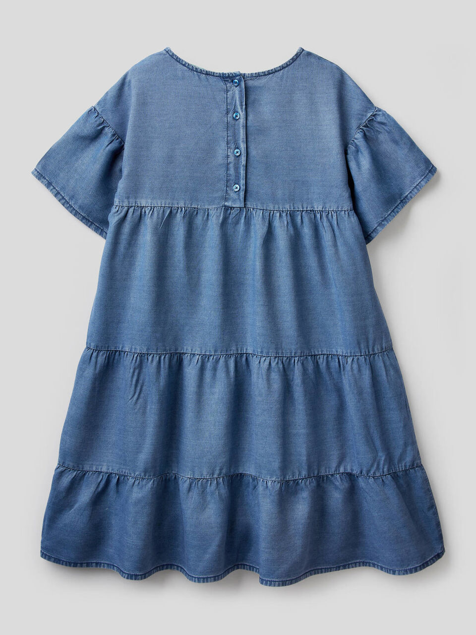 Denim look dress with frills image number 2