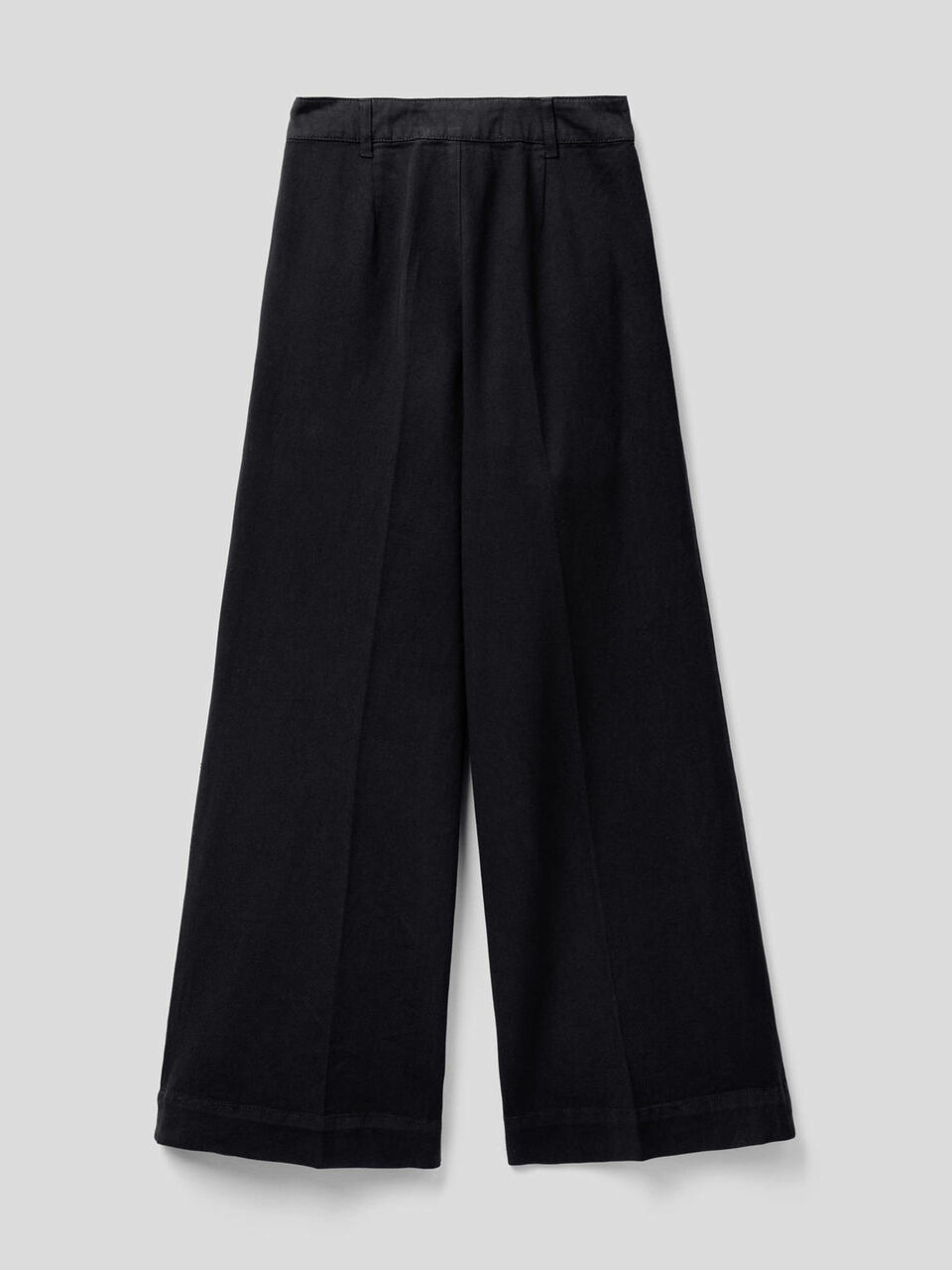 Trousers with wide leg in cotton image number 2