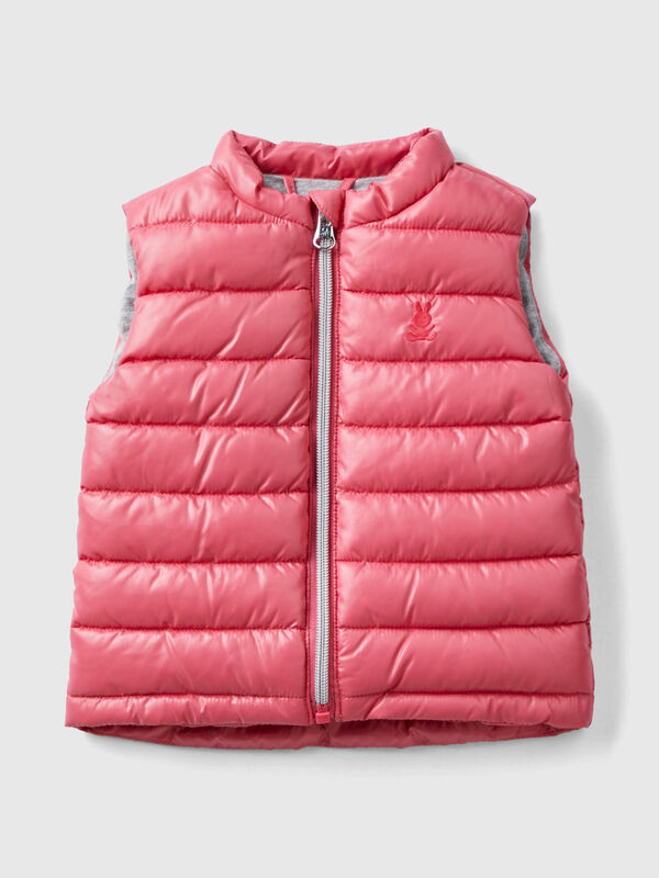 Padded vest in technical fabric
