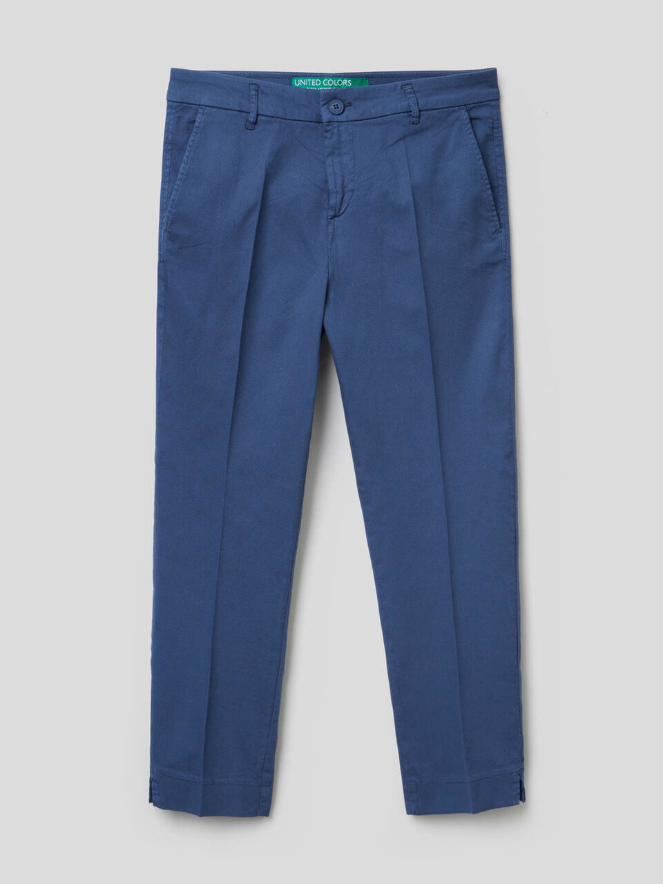 Cropped chinos in stretch cotton image number 1