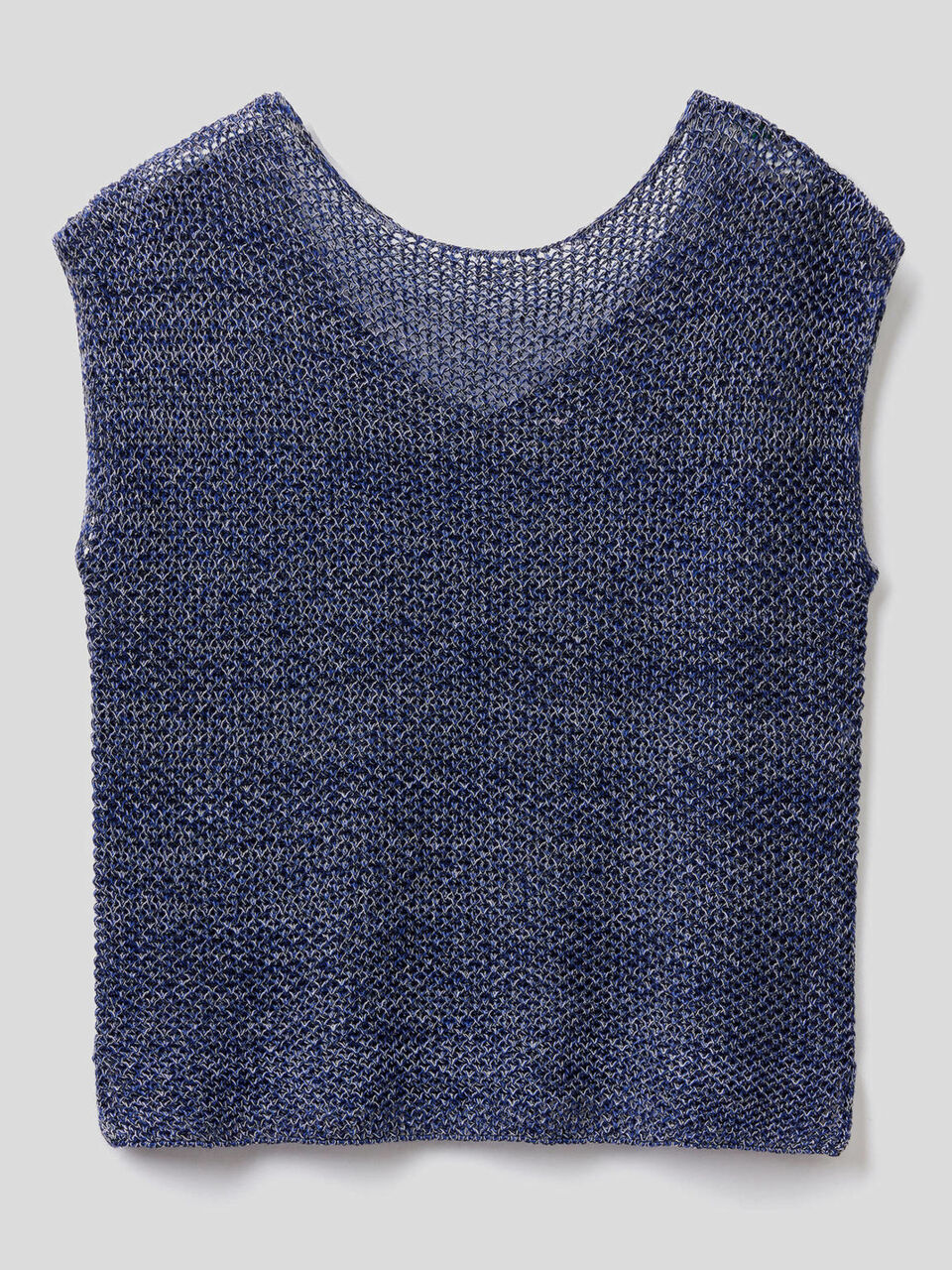 Mesh knit sweater in 100% cotton image number 2