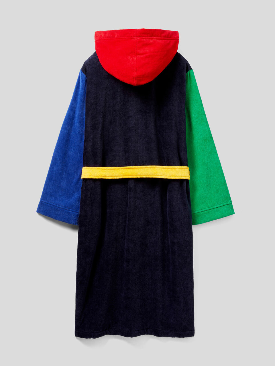 Color block robe in cotton image number 2