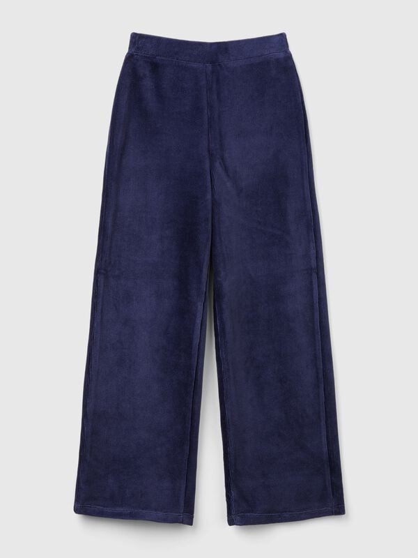 Wide chenille trousers Junior Girl