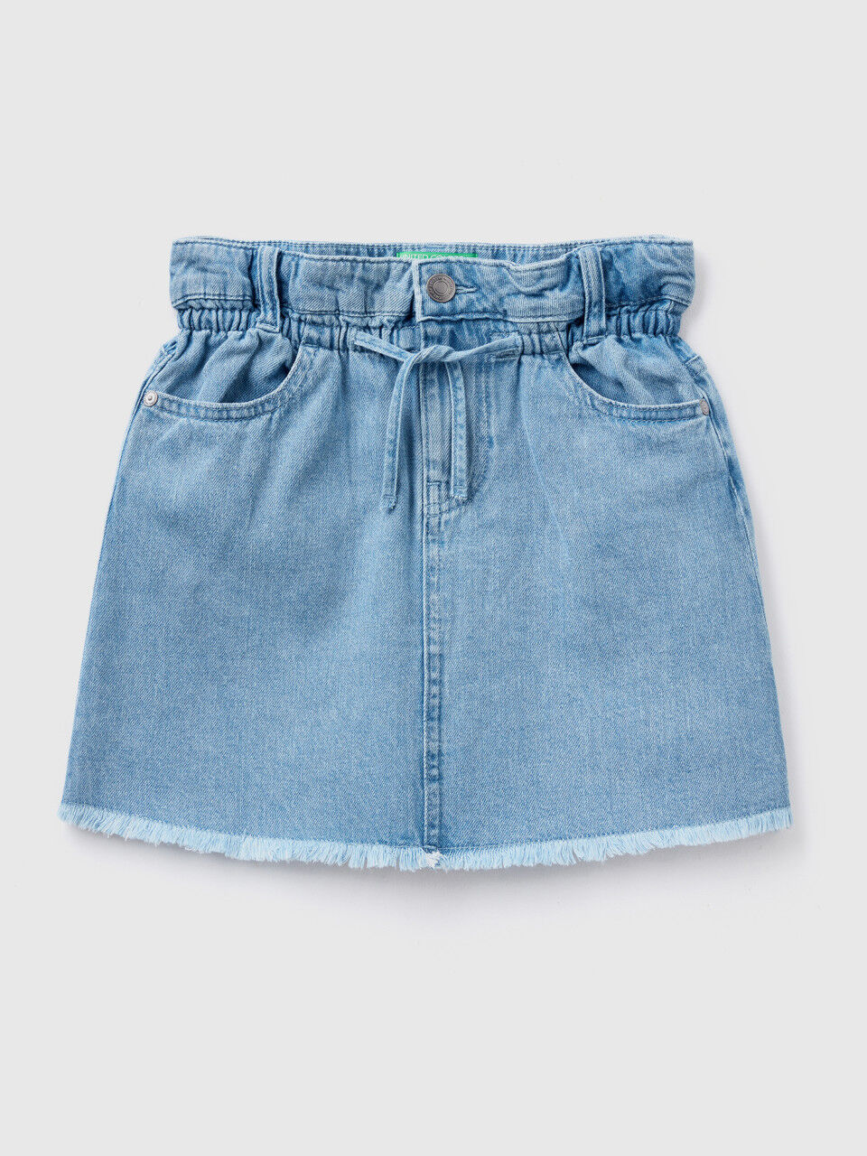 Lightweight denim mini skirt