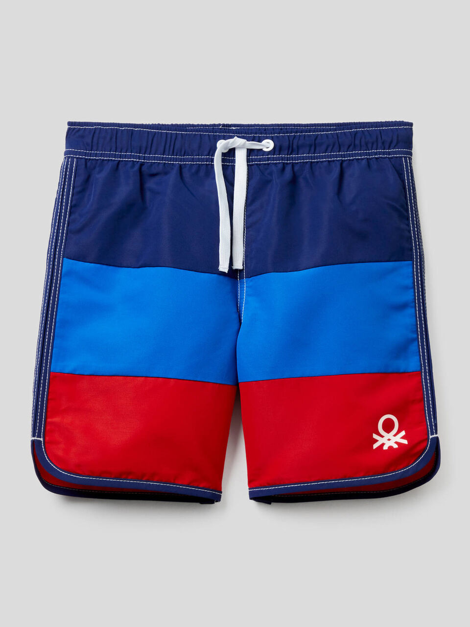 Color block swim trunks image number 1
