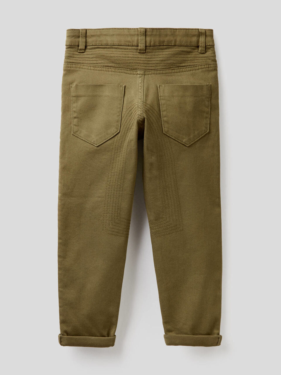 Slim fit trousers with stitching image number 2