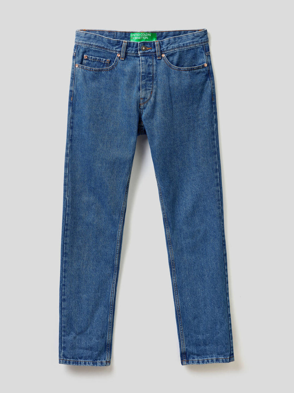 Straight leg 100% cotton jeans image number 1