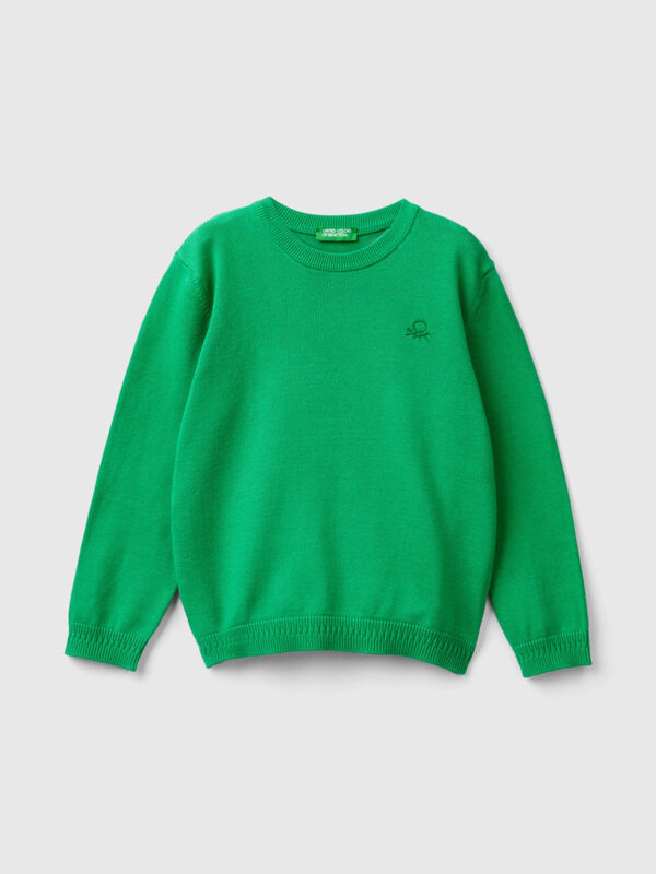 Sweater in pure cotton with logo Junior Boy