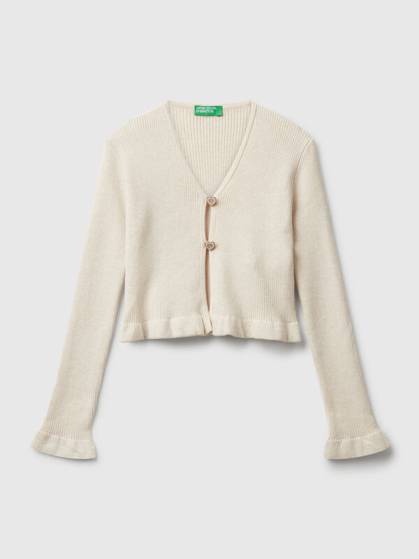 Cardigan with heart buttons Junior Girl