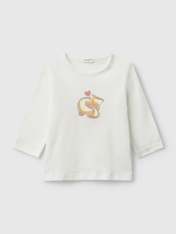 T-shirt with print and patch New Born (0-18 months)