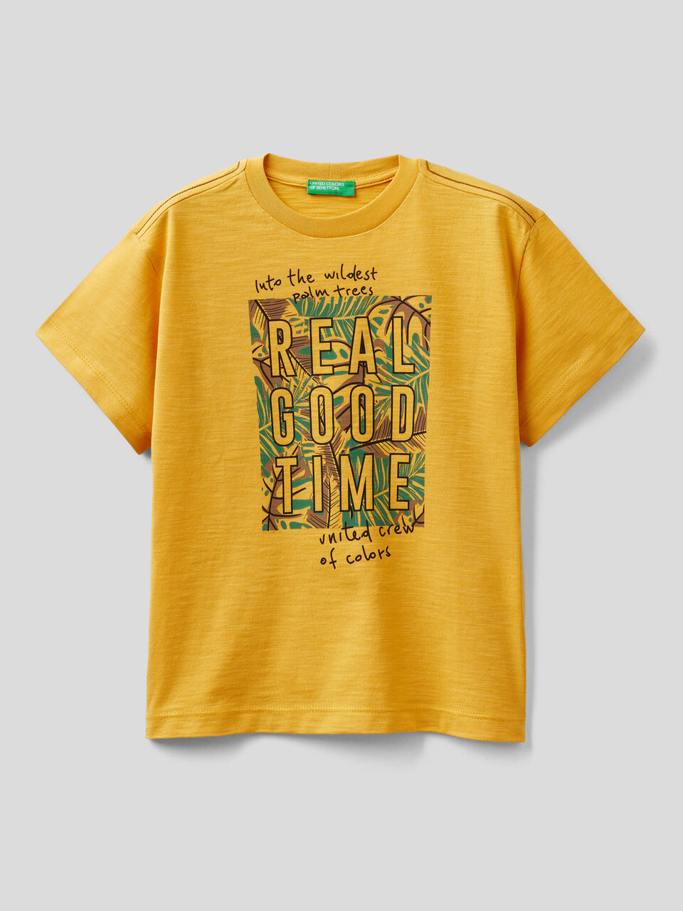 T-shirt with tropical print image number 1
