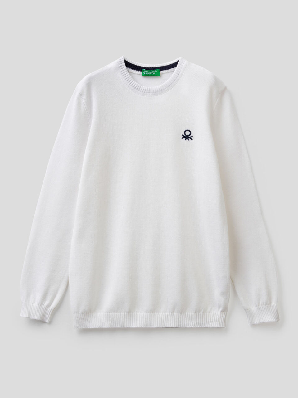 Pure cotton sweater with logo image number 1