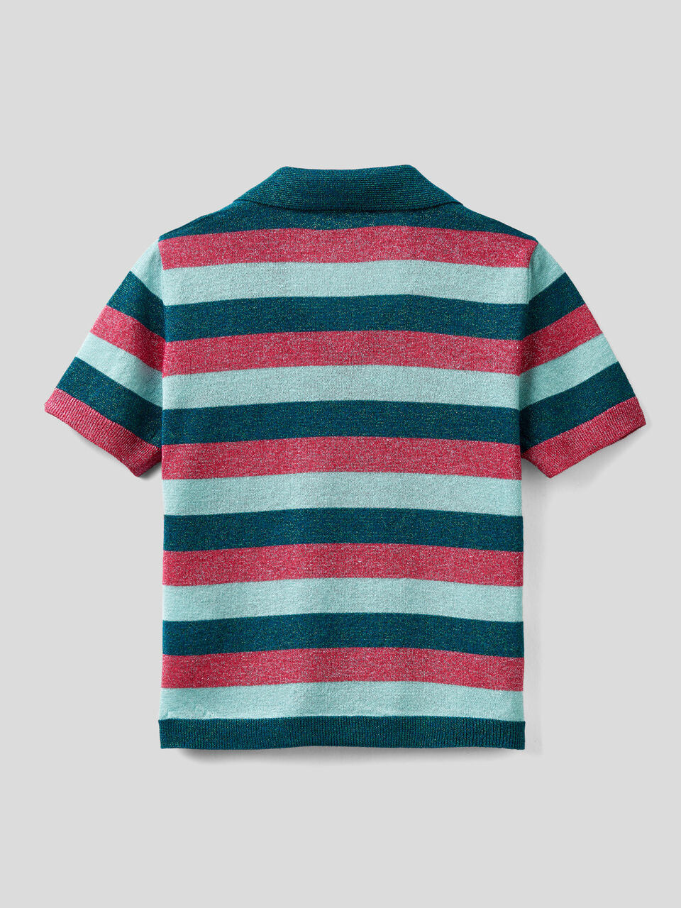 Short sleeve polo with lurex image number 2
