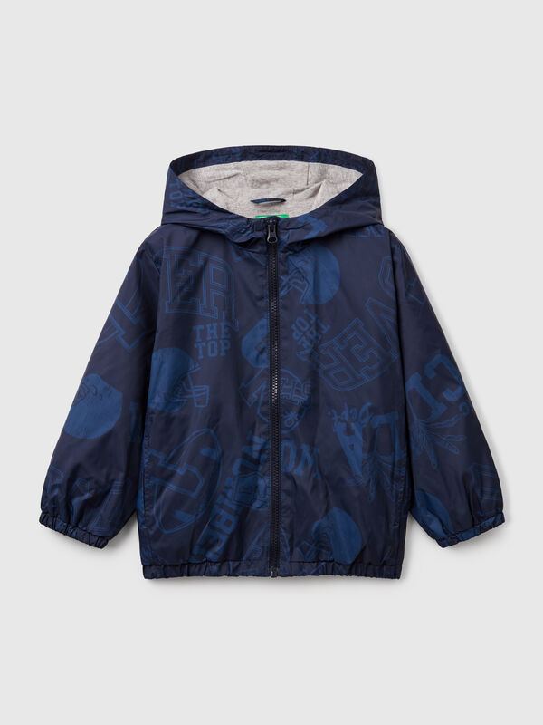 Lightweight patterned jacket with hood Junior Boy