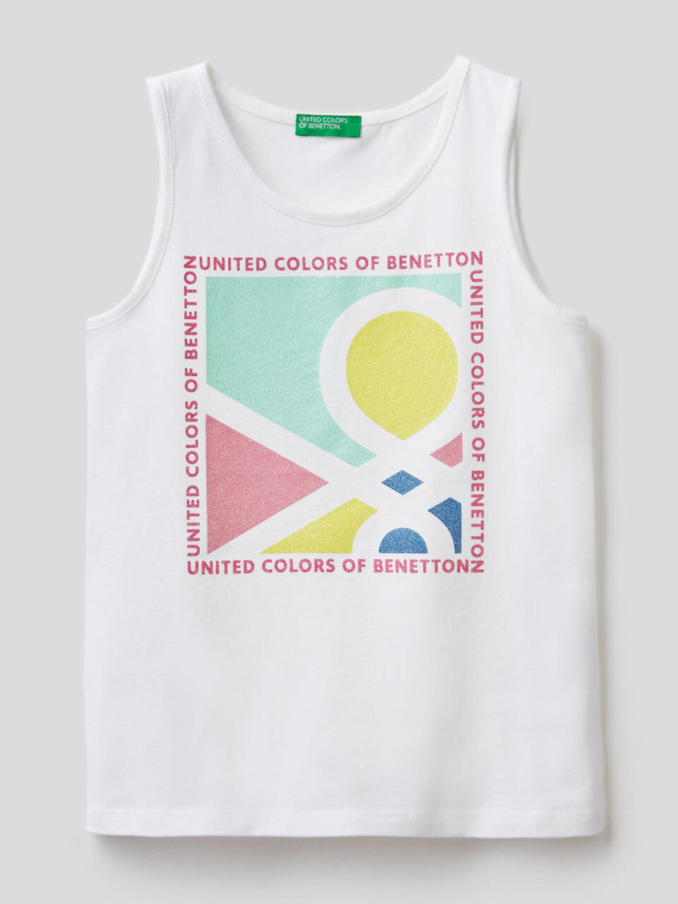 Tank top with glitter print image number 1