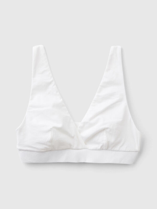 Triangle bra in super stretch organic cotton Women