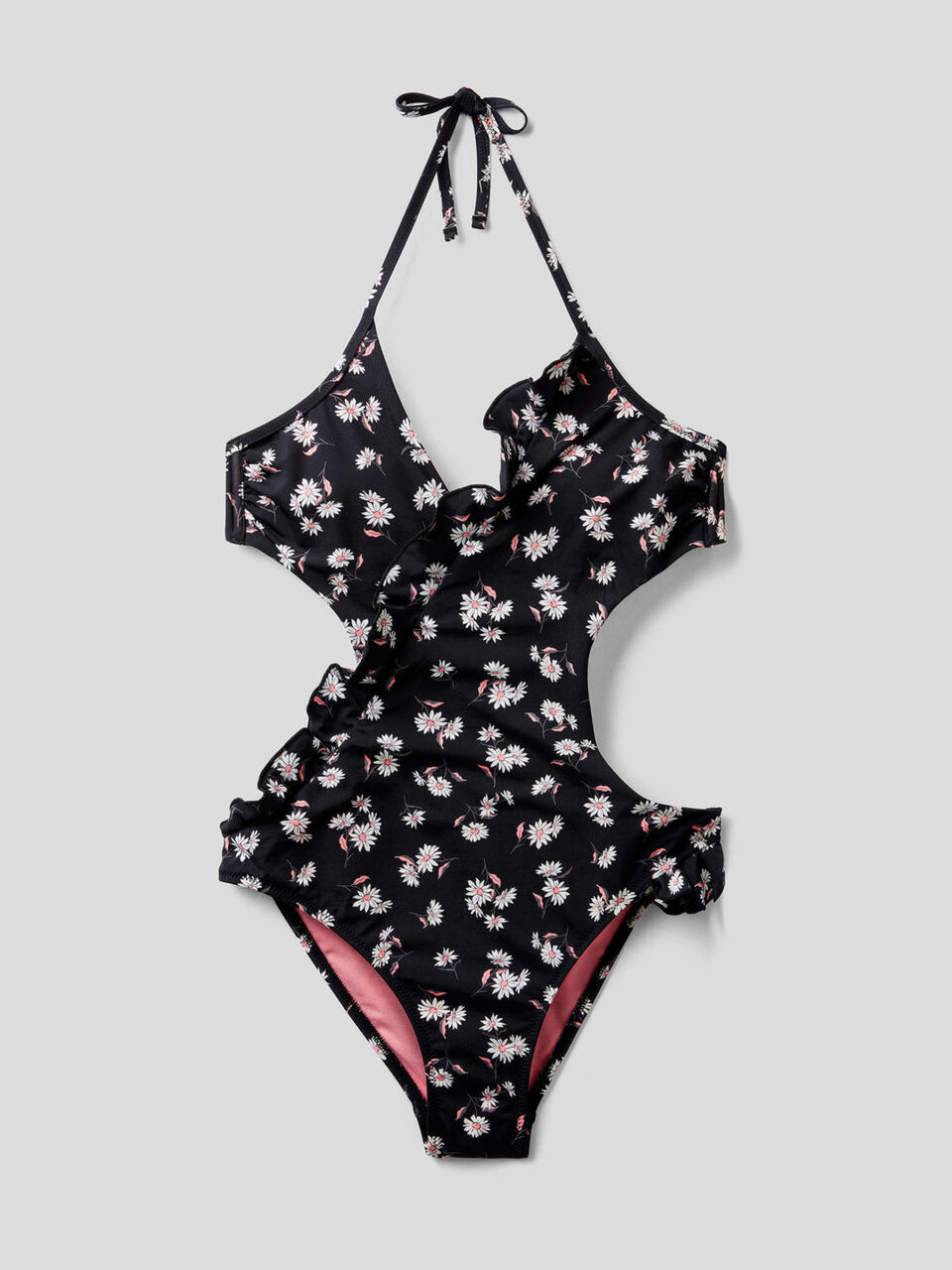 Floral print trikini image number 1