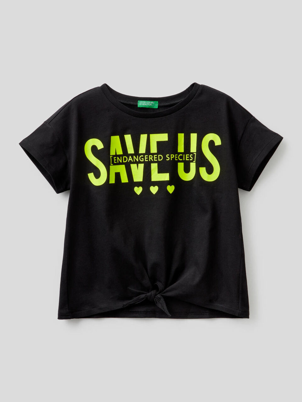 T-shirt with bow at the bottom image number 1