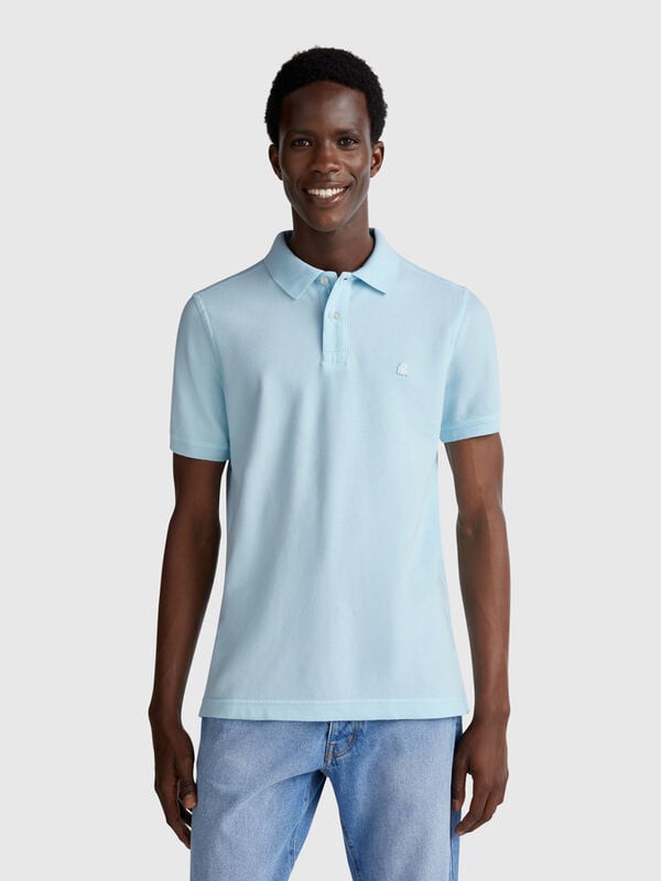 Turquoise regular fit polo Men