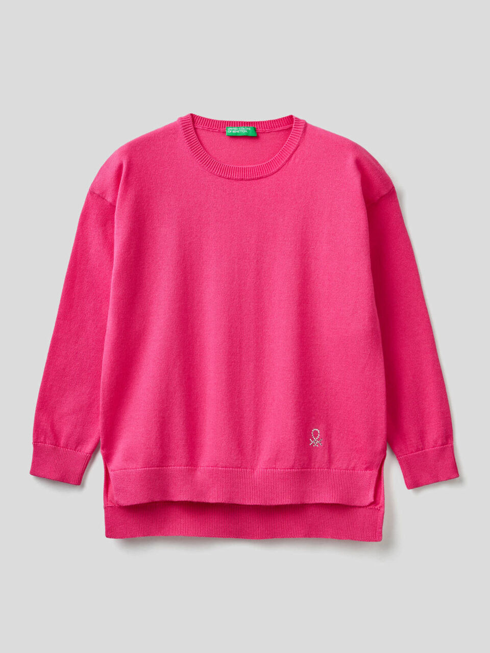 Sweater with rhinestone logo image number 1