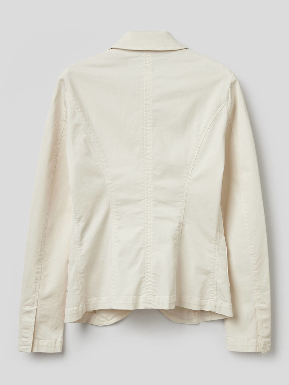 Stretch cotton flared blazer image number 2