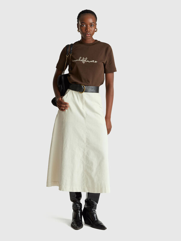 Corduroy mini skirt Women