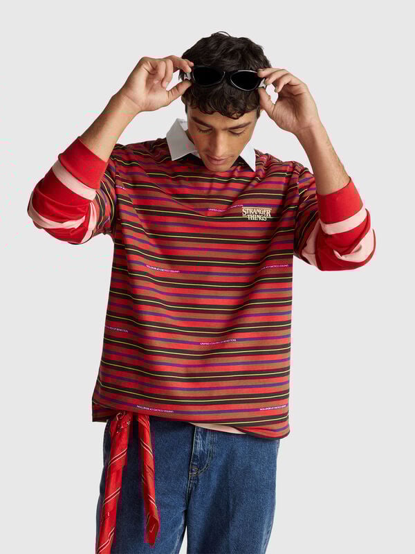Stranger Things striped t-shirt