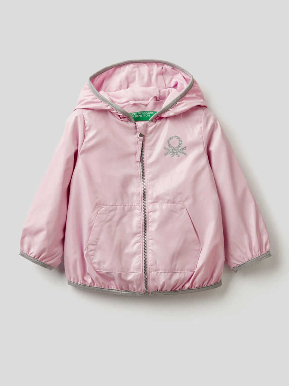 Jacket with zipper and hood image number 1