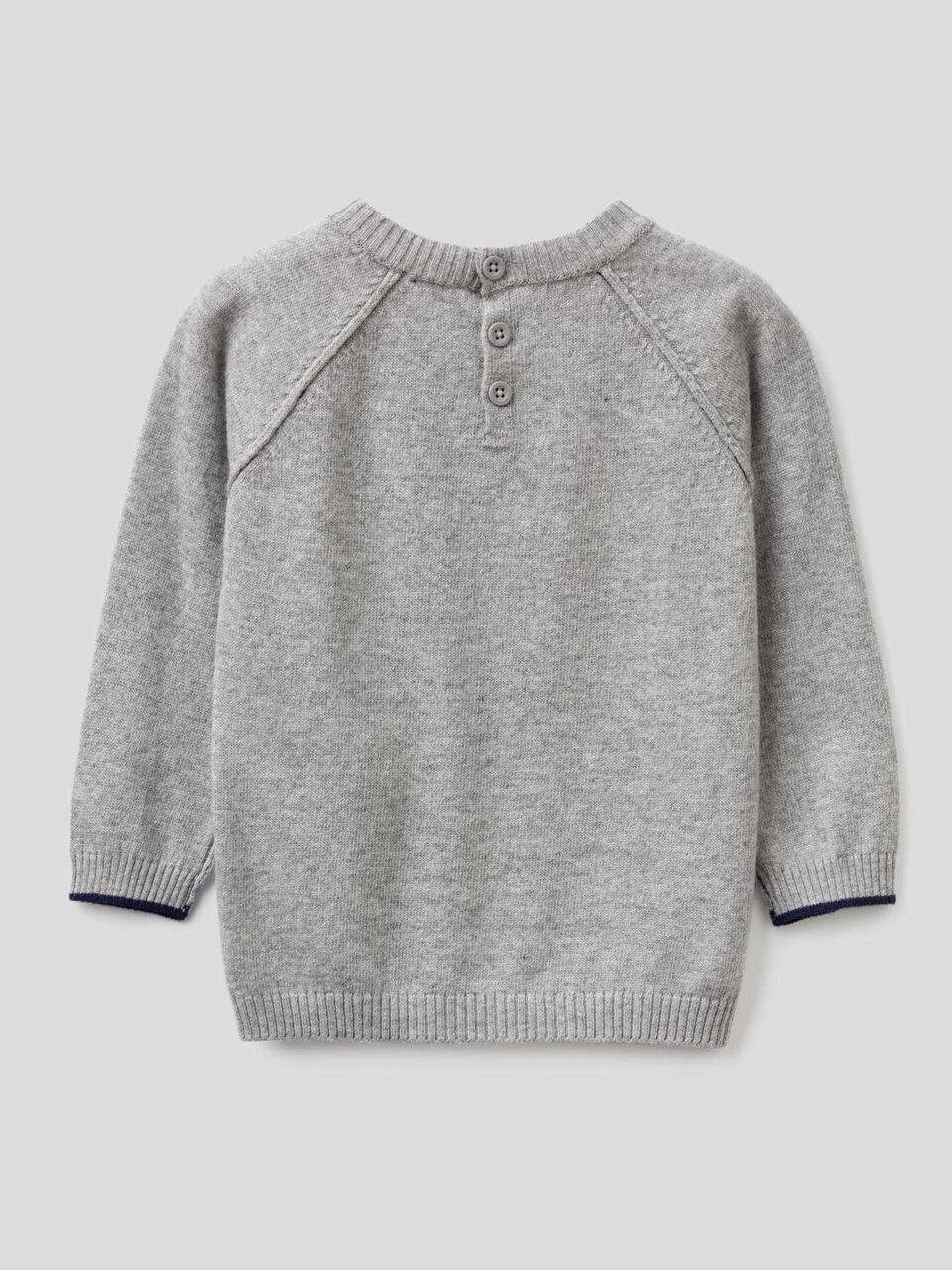 Crew neck sweater with raglan sleeves image number 2