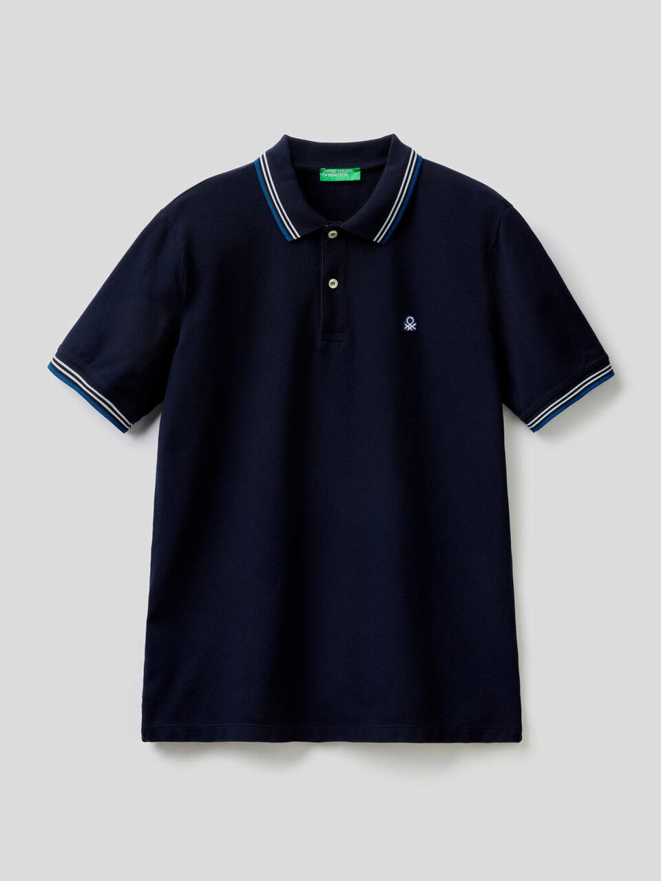 Short sleeve stretch cotton polo image number 1