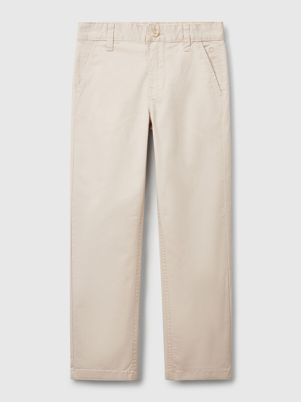 Slim fit chinos in stretch cotton Junior Boy