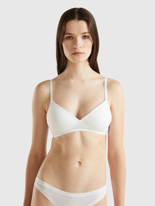 Padded bra in organic cotton Women