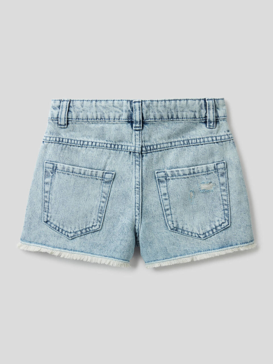Worn look jeans shorts image number 2