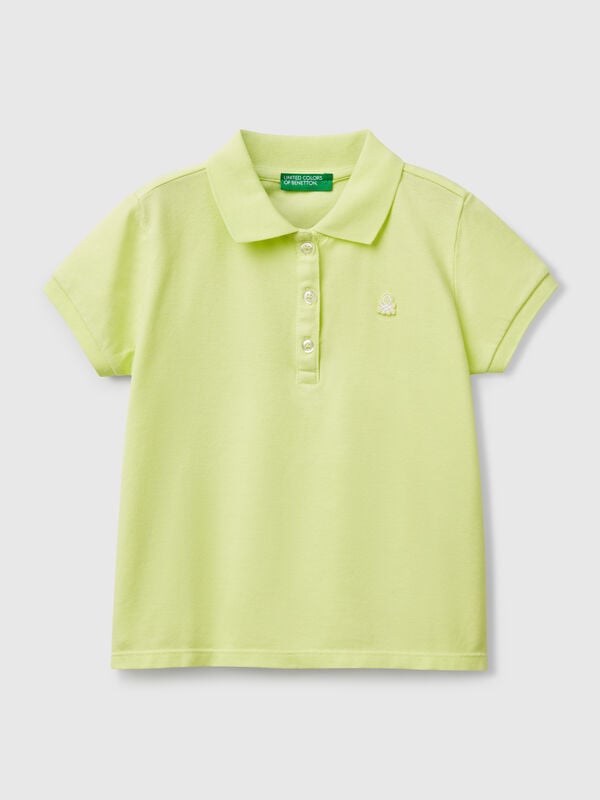 Short sleeve polo in cotton Junior Girl
