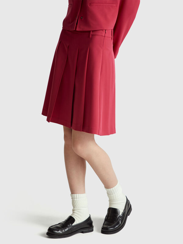 Mini skirt with pleats Women