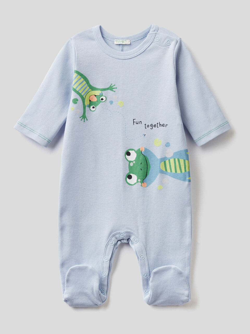 Long 100% organic cotton onesie image number 1