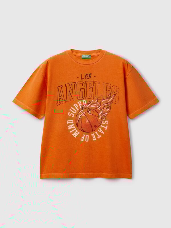 T-shirt with print on front and back Junior Boy