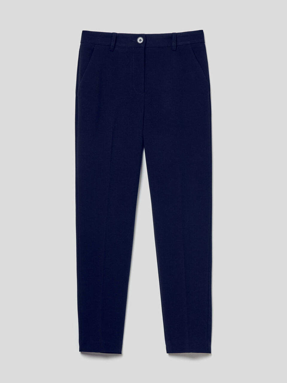 Basic trousers with centered crease image number 1